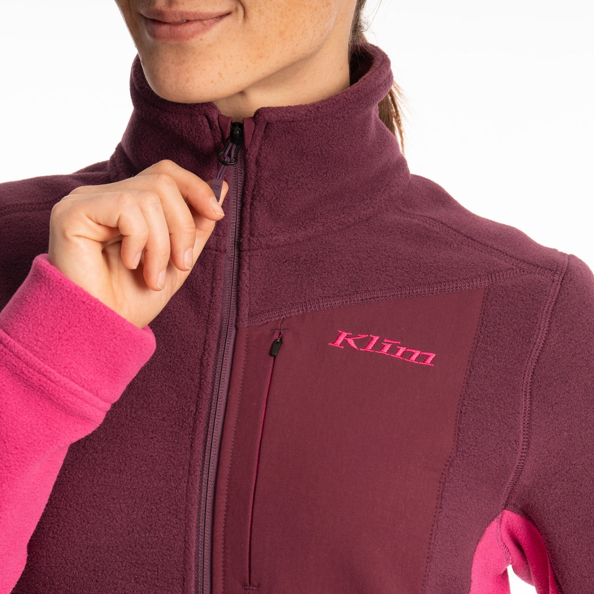 Darby Canyon Fleece Jacket - Fuchsia Red - Italian Plum