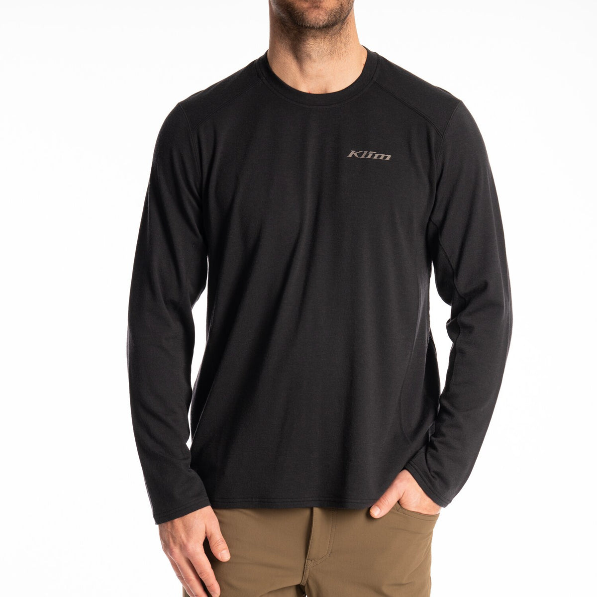 Klim Mesa Falls Wool Long Sleeve Shirt - Black