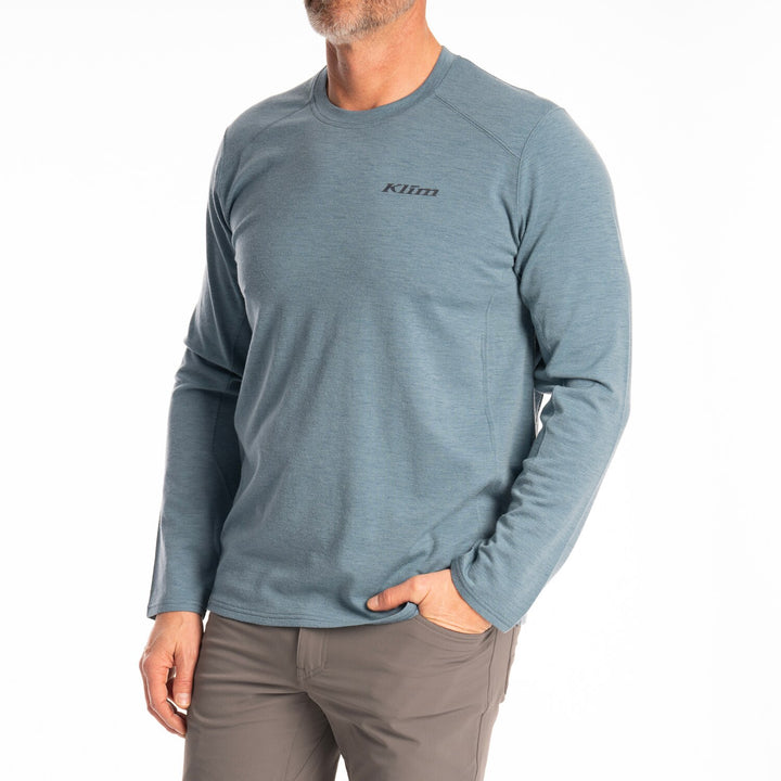 Klim Mesa Falls Wool Long Sleeve Shirt - Blue Fusion