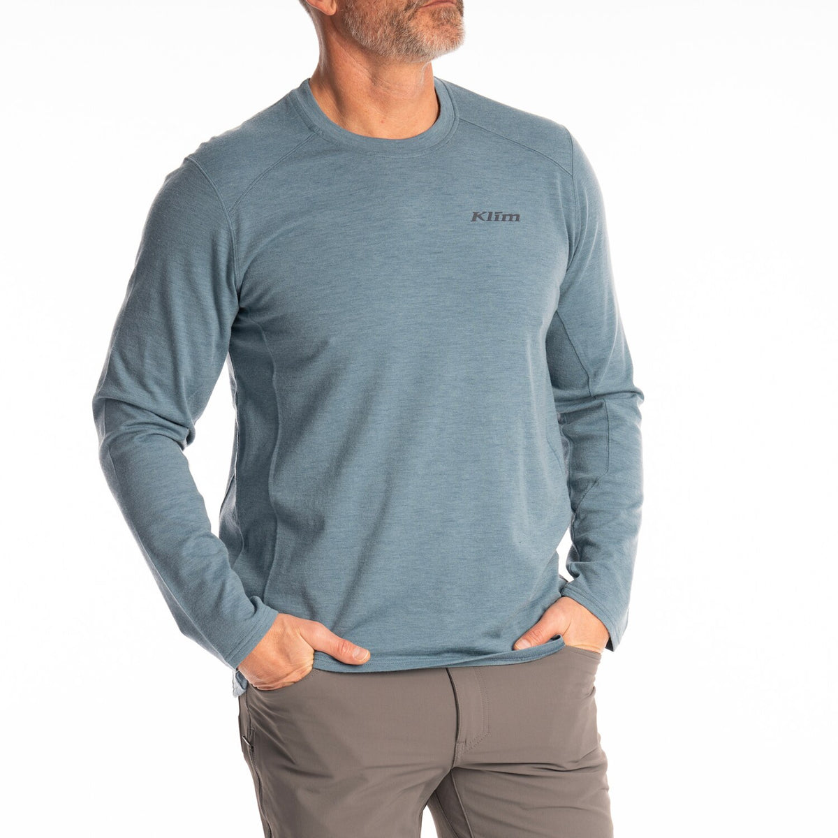 Klim Mesa Falls Wool Long Sleeve Shirt - Blue Fusion