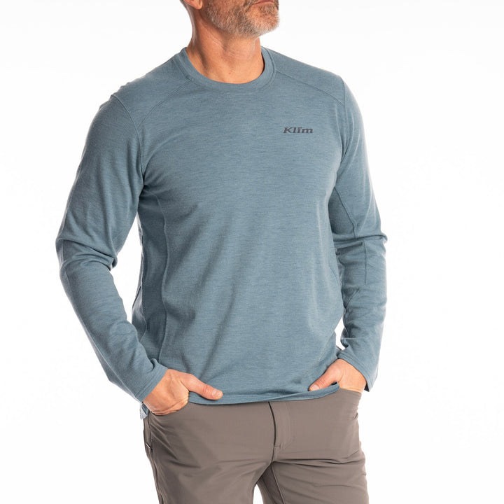 Klim Mesa Falls Wool Long Sleeve Shirt - Blue Fusion