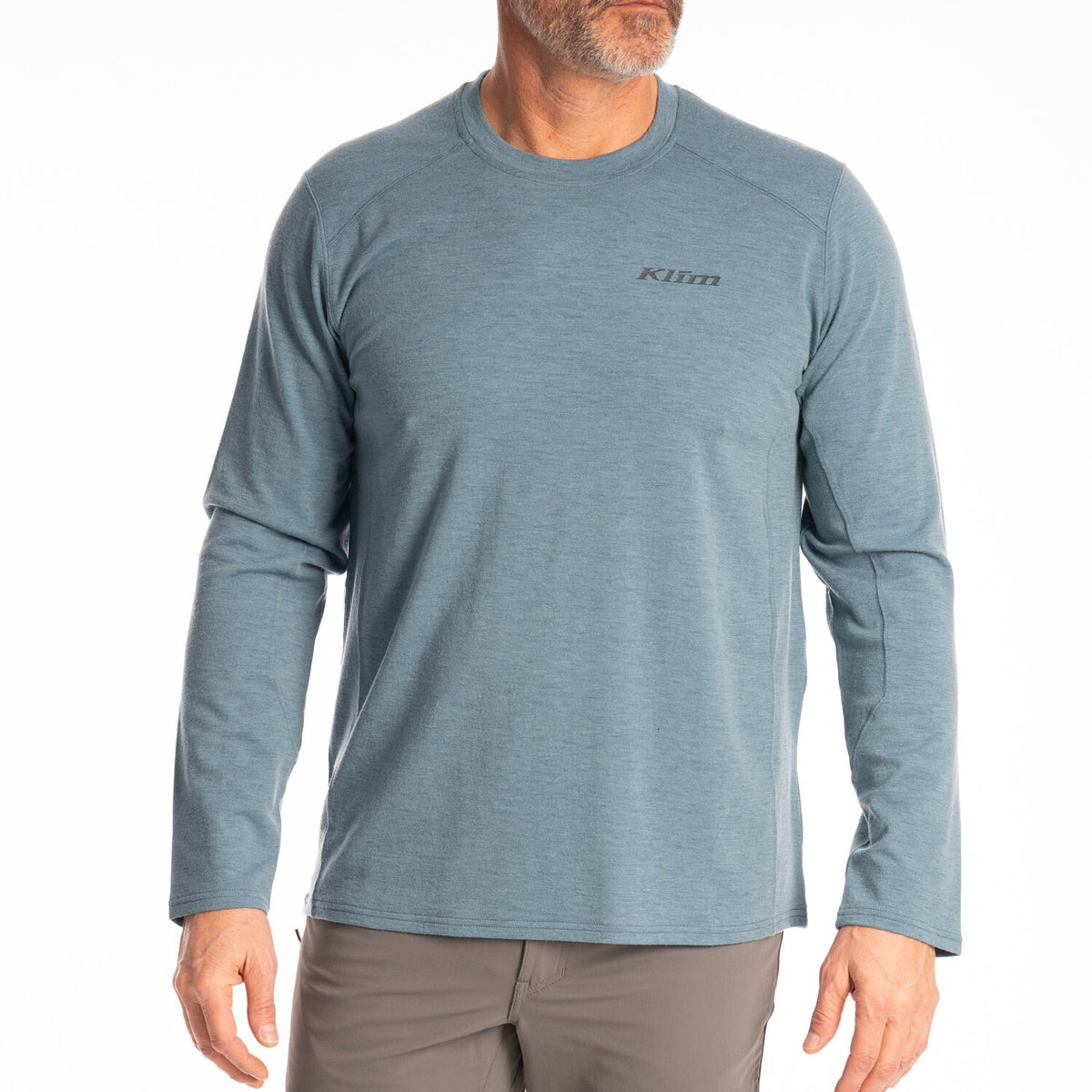 Klim Mesa Falls Wool Long Sleeve Shirt - Blue Fusion