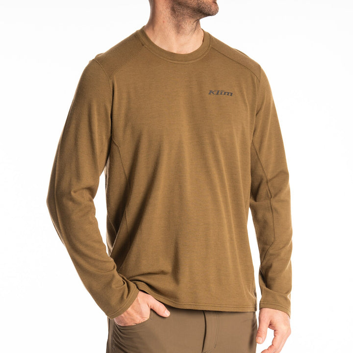 Klim Mesa Falls Wool Long Sleeve Shirt - Dark Olive