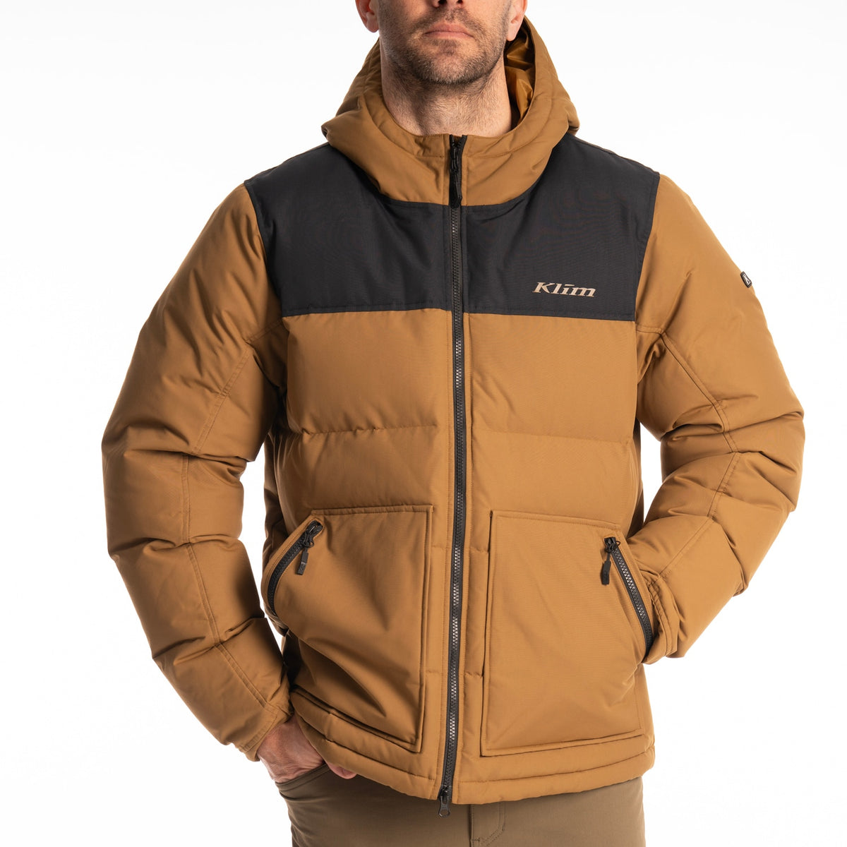 Klim Sawtooth Down Hooded Jacket - Breen - Black
