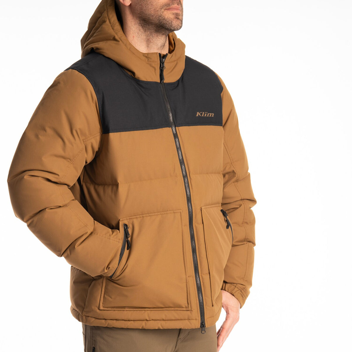 Klim Sawtooth Down Hooded Jacket - Breen - Black