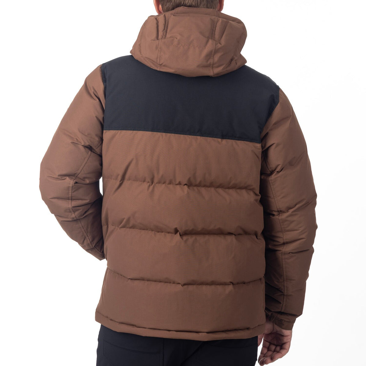 Klim Sawtooth Down Hooded Jacket - Cocoa Brown - Black