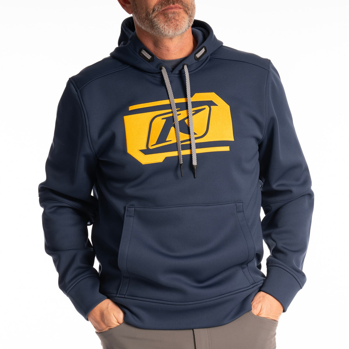 Klim Zone Pullover Hoodie - Dress Blues - Saffron