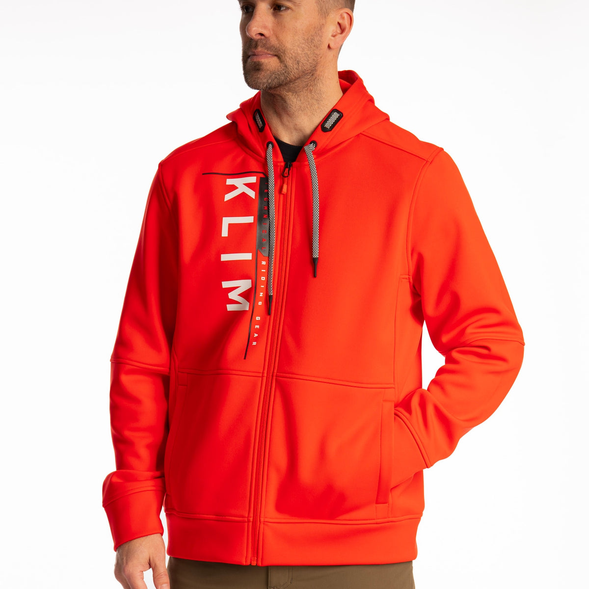 Klim Barracks Hoodie - Fiery Red - White