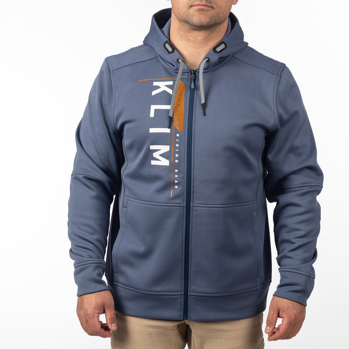 Klim Barracks Hoodie - Vintage Indigo - White