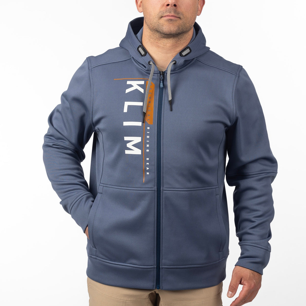 Klim Barracks Hoodie - Vintage Indigo - White