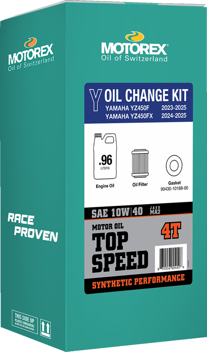 Motorex Oil Change Kit - Oil Change Kit - Yamaha YZ 450 - 10W-40 (3601-0943)