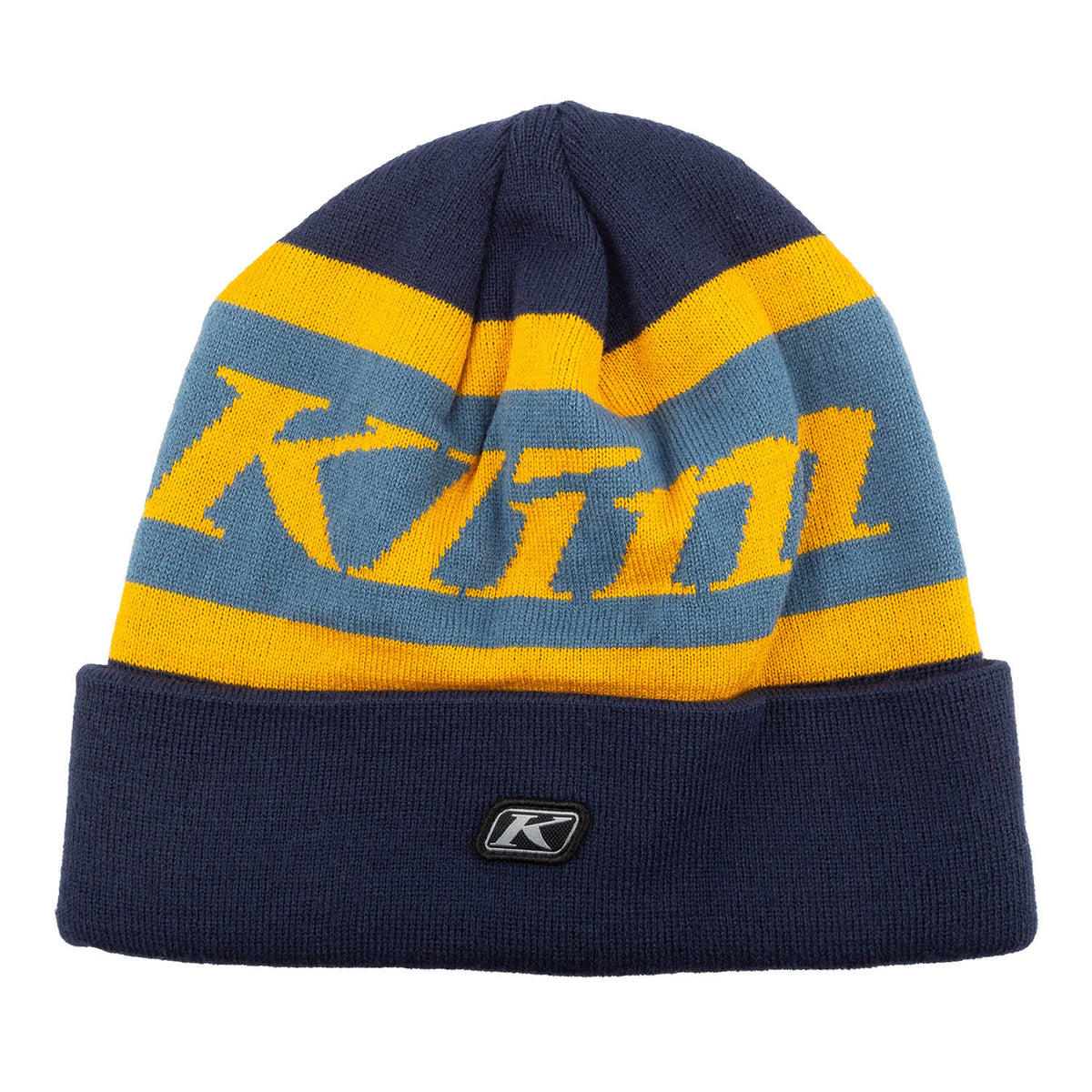 Belmont Point Beanie - Dress Blues - Saffron