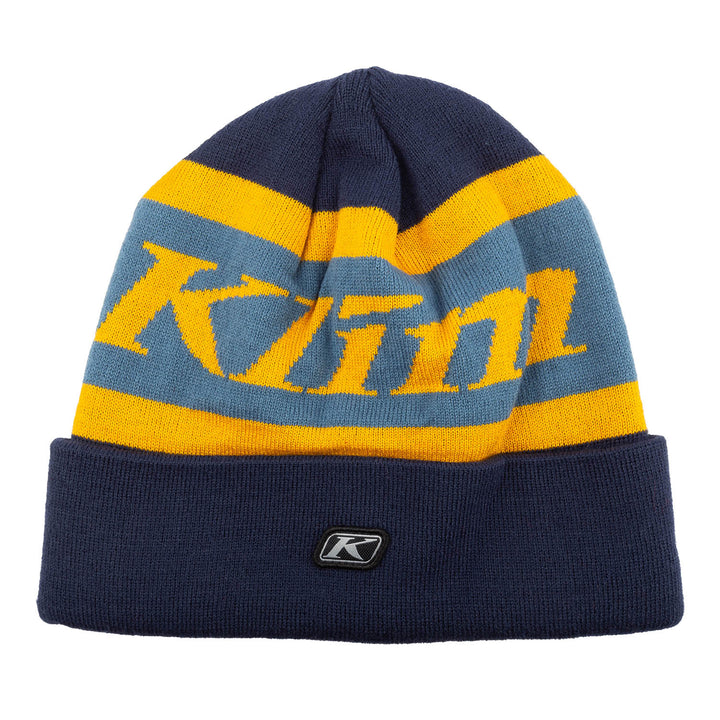 Belmont Point Beanie - Dress Blues - Saffron