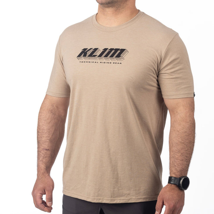 Klim Vision Tri-blend Tee - Desert Tan Heather - Black