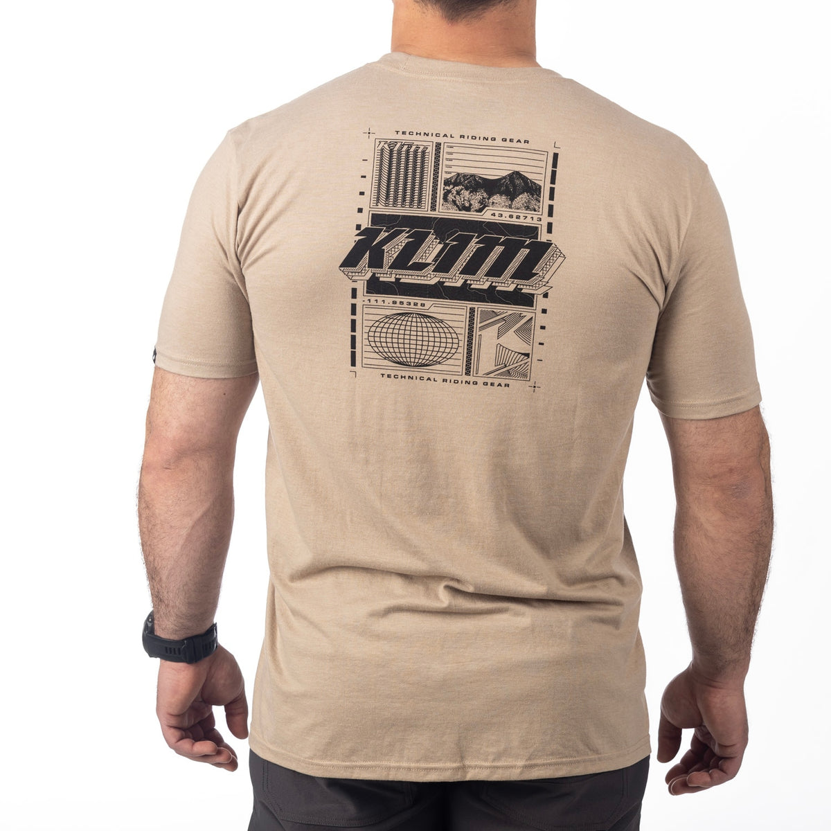 Klim Vision Tri-blend Tee - Desert Tan Heather - Black
