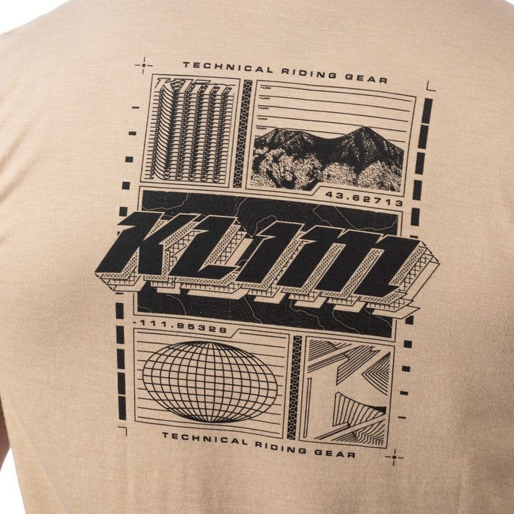 Klim Vision Tri-blend Tee - Desert Tan Heather - Black