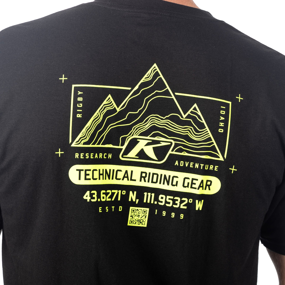 Klim Destination Tri-blend Tee - Black - Hi-Vis