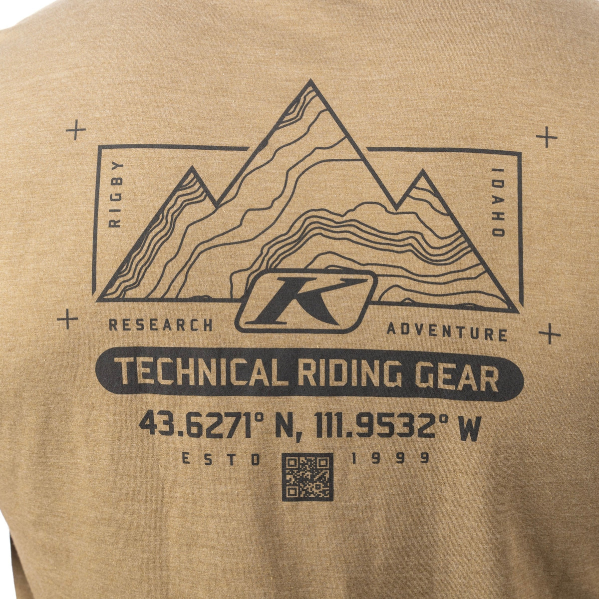 Klim Destination Tri-blend Tee - Coyote Brown Heather - Asphalt