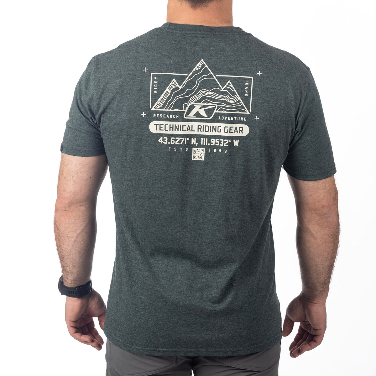 Klim Destination Tri-blend Tee - Heathered Forest Green - Peyote