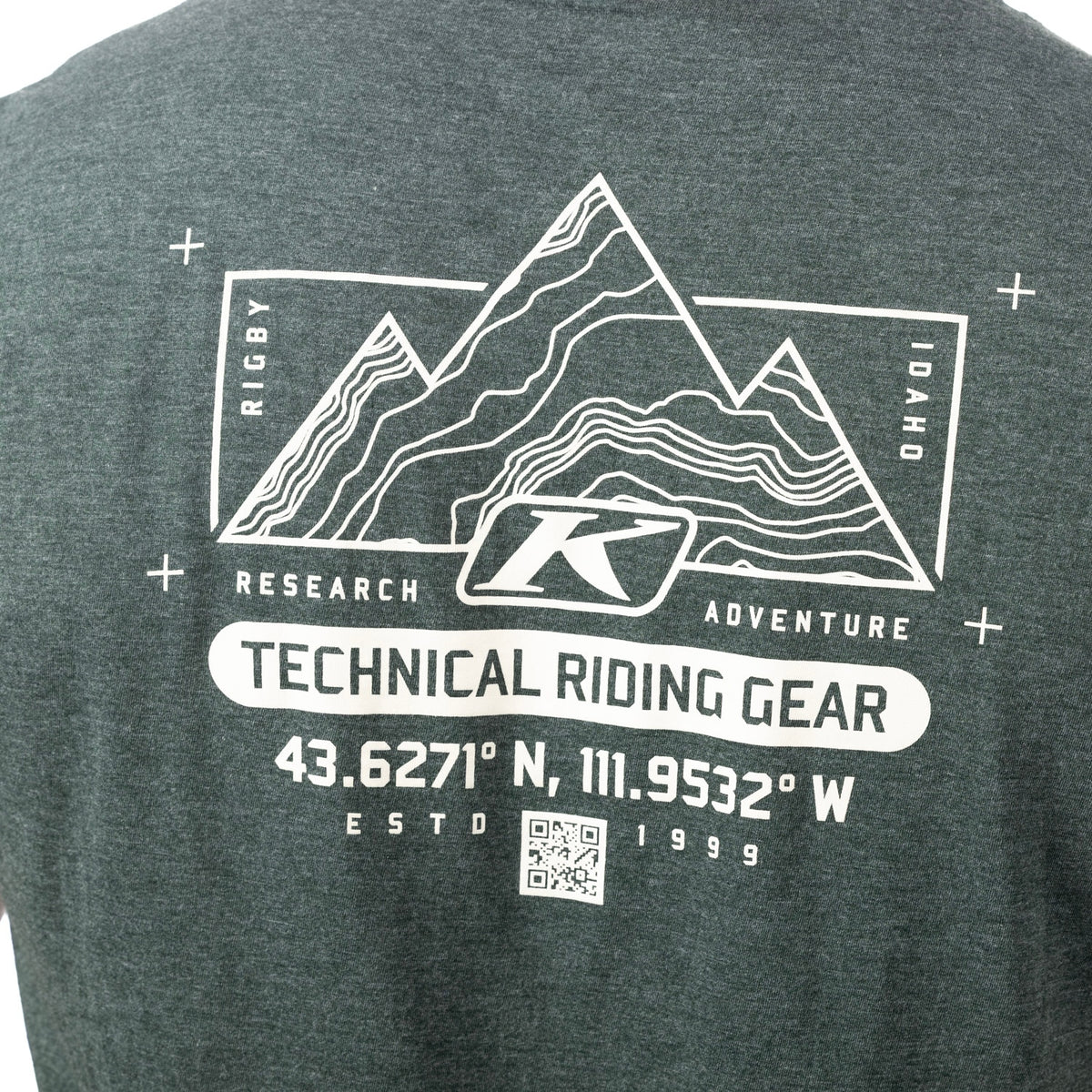 Klim Destination Tri-blend Tee - Heathered Forest Green - Peyote