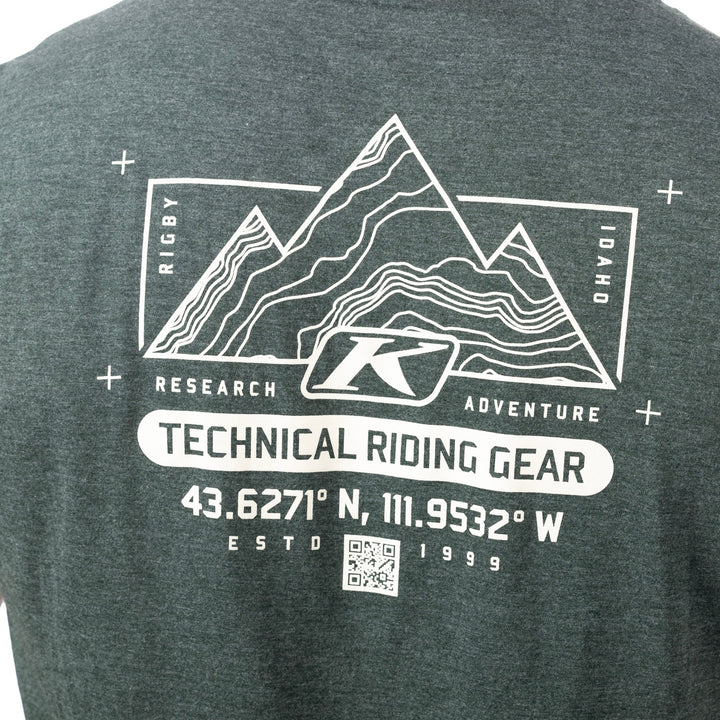 Klim Destination Tri-blend Tee - Heathered Forest Green - Peyote