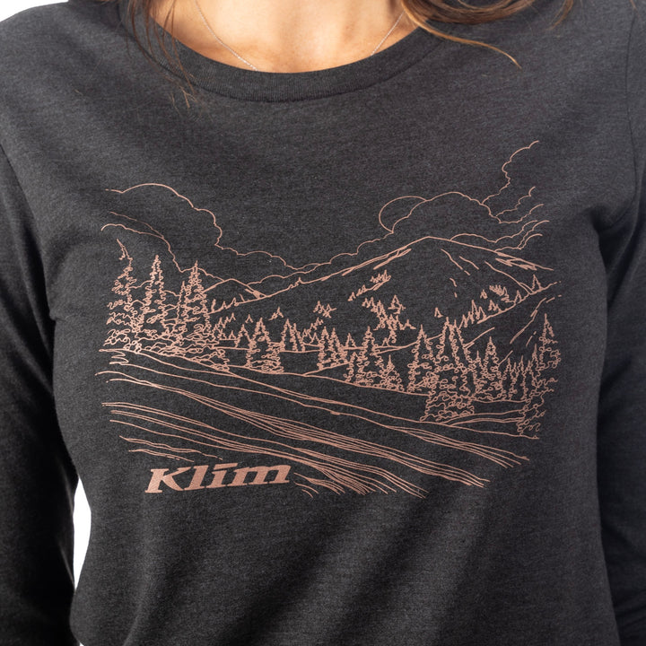 Klim Women's Haven Tri-blend LS Tee - Black - Twilight Mauve