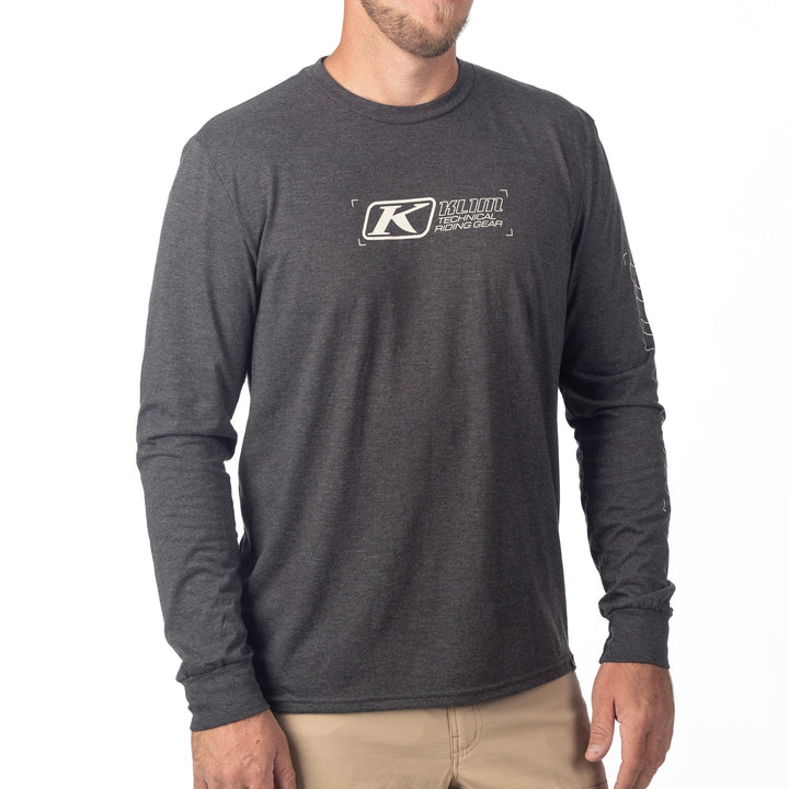 Klim Tri-Blend Long Sleeve Tee - Heathered Charcoal - Peyote