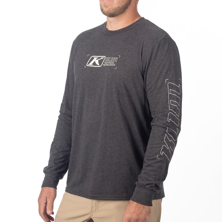 Klim Tri-Blend Long Sleeve Tee - Heathered Charcoal - Peyote