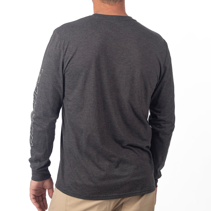 Klim Tri-Blend Long Sleeve Tee - Heathered Charcoal - Peyote