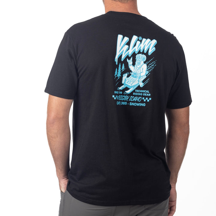 Klim Powabunga Tri-blend Tee - Black - Ice Blue