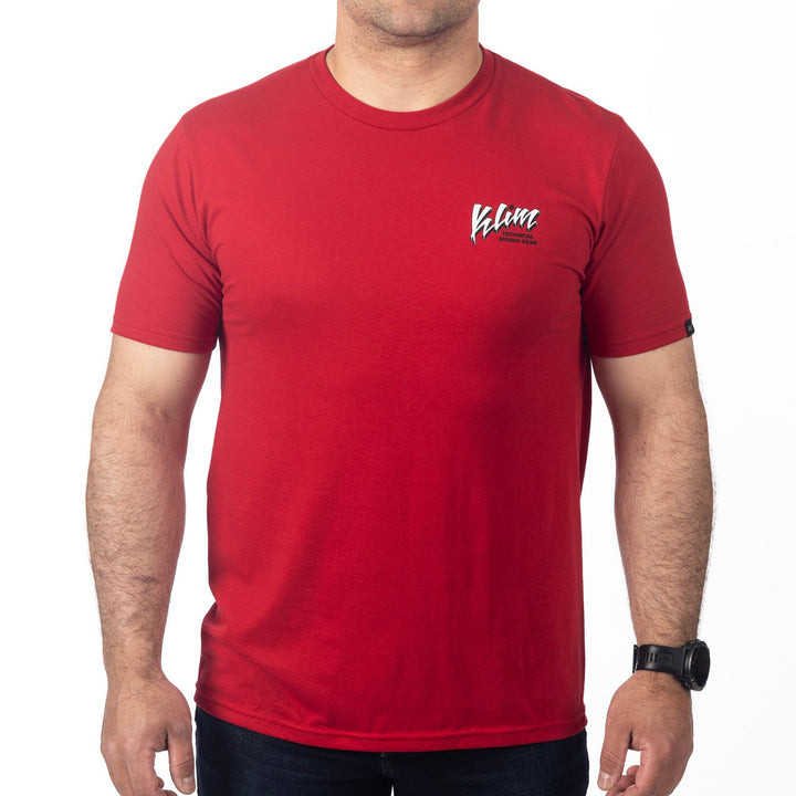Klim Powabunga Tri-blend Tee - Classic Red - Black