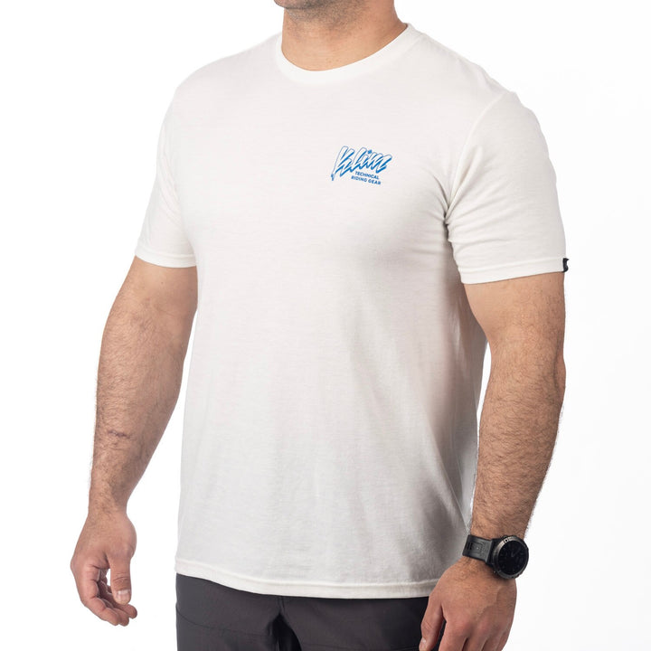 Klim Powabunga Tri-blend Tee - Natural - Electric Blue Lemonade