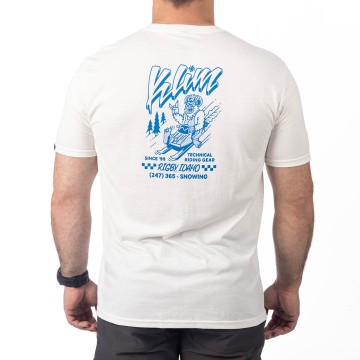 Klim Powabunga Tri-blend Tee - Natural - Electric Blue Lemonade