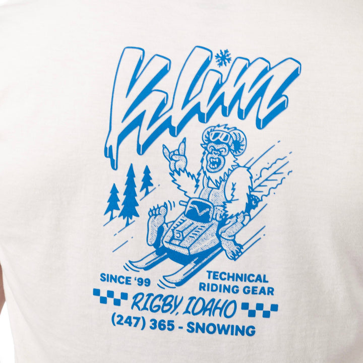 Klim Powabunga Tri-blend Tee - Natural - Electric Blue Lemonade