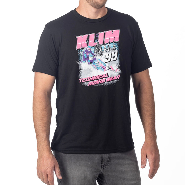 Klim Speedway Tri-blend Tee - Black - Knockout Pink