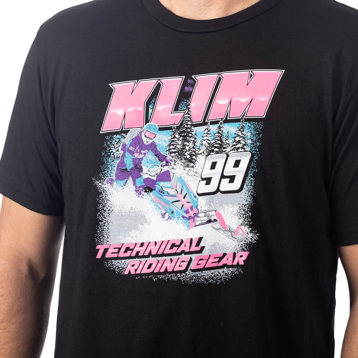 Klim Speedway Tri-blend Tee - Black - Knockout Pink