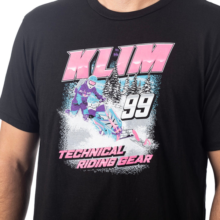Klim Speedway Tri-blend Tee - Black - Knockout Pink