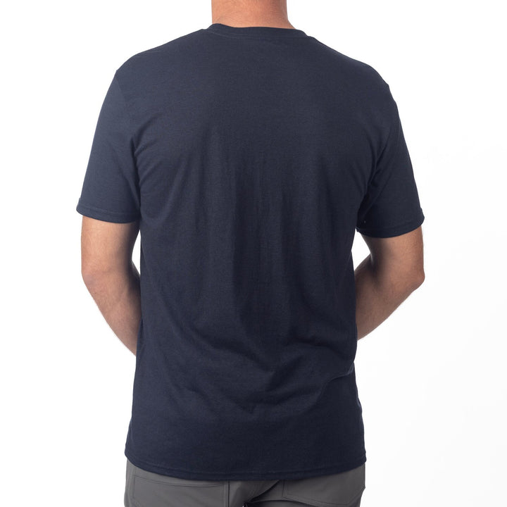 Klim Speedway Tri-blend Tee - Navy - Fiery Red