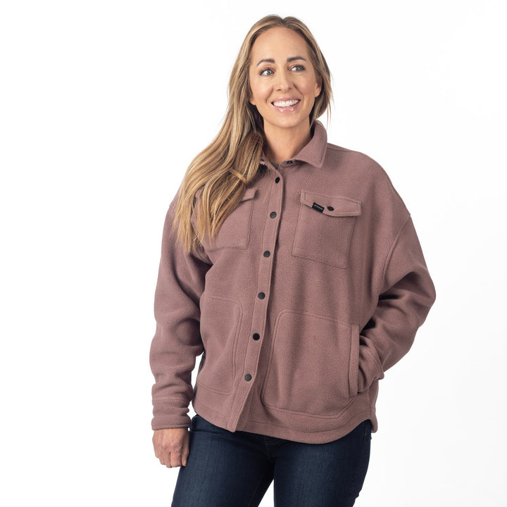 Klim Women's Darby Canyon Fleece Shirt Jacket - Twilight Mauve