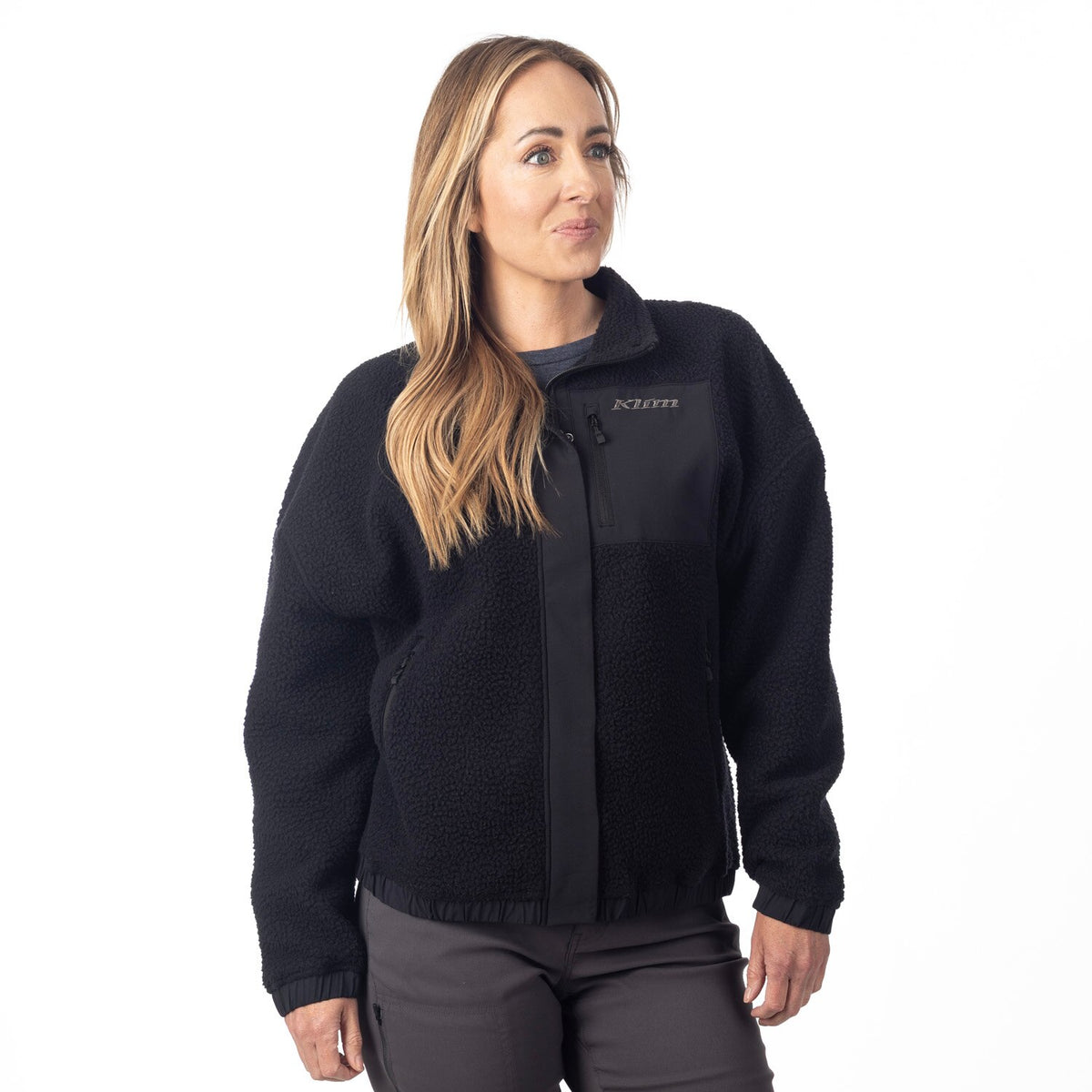 Sira High Pile Fleece Jacket - Black
