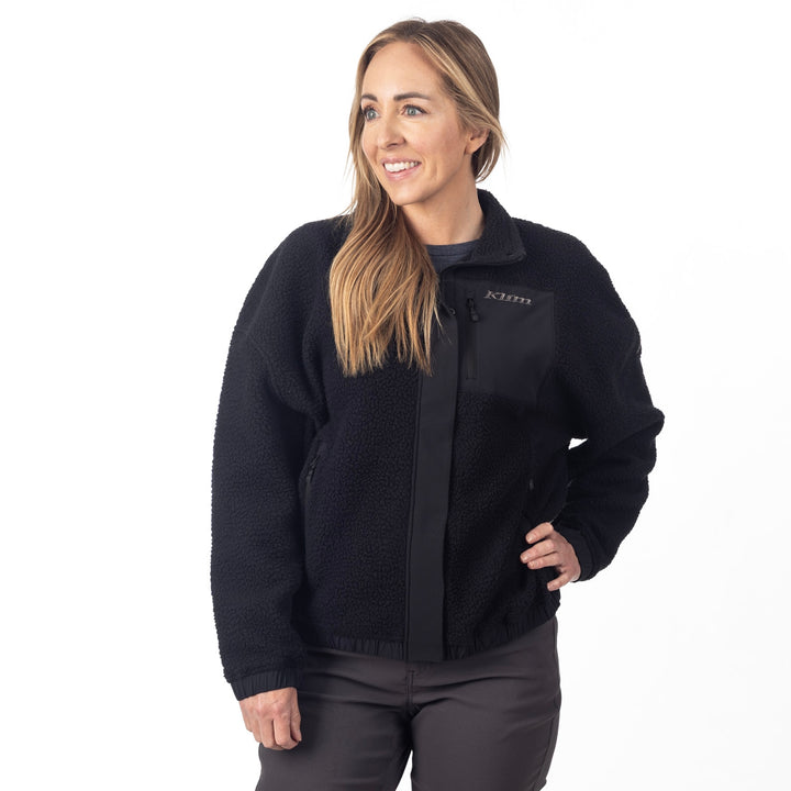 Sira High Pile Fleece Jacket - Black
