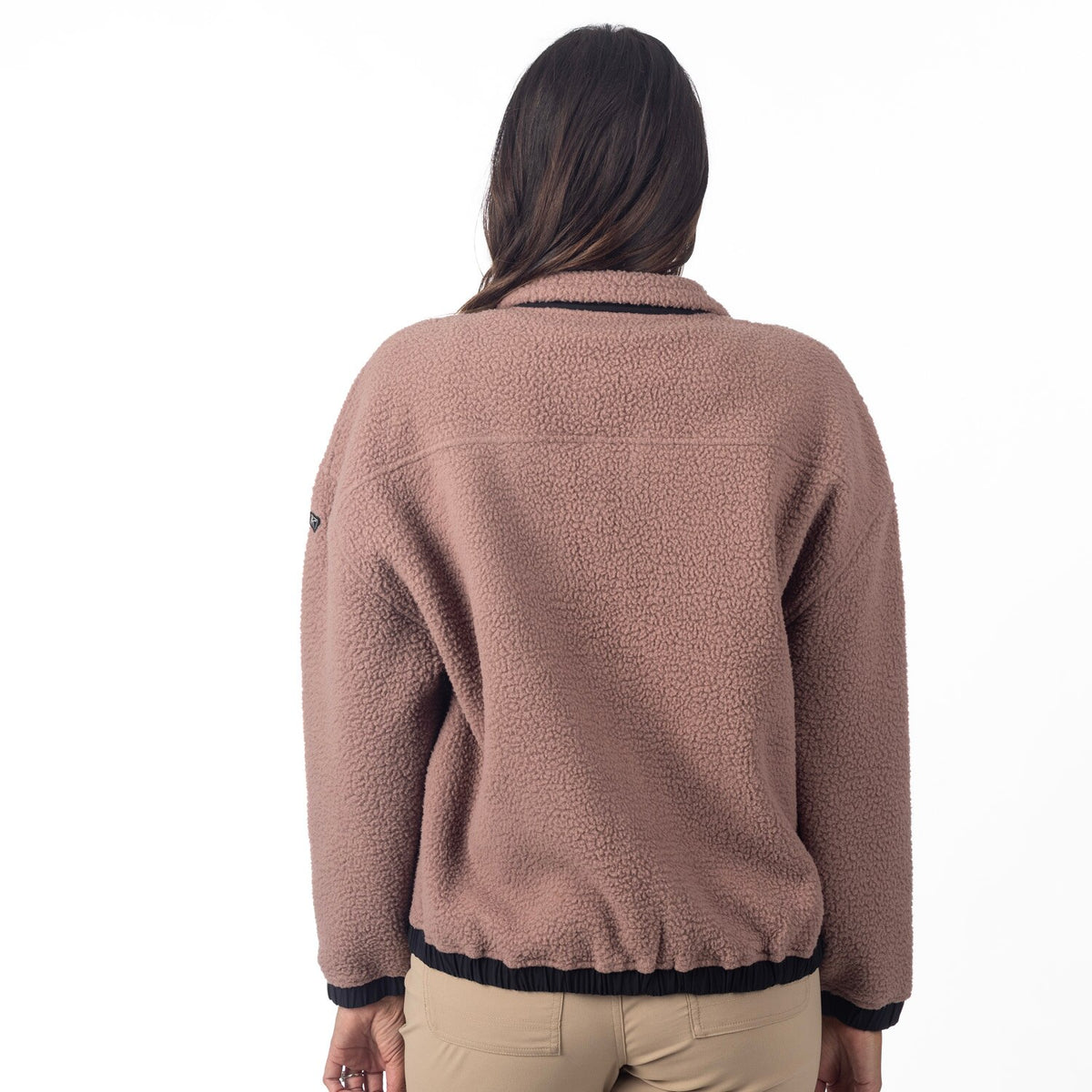 Sira High Pile Fleece Jacket - Twilight Mauve - Black