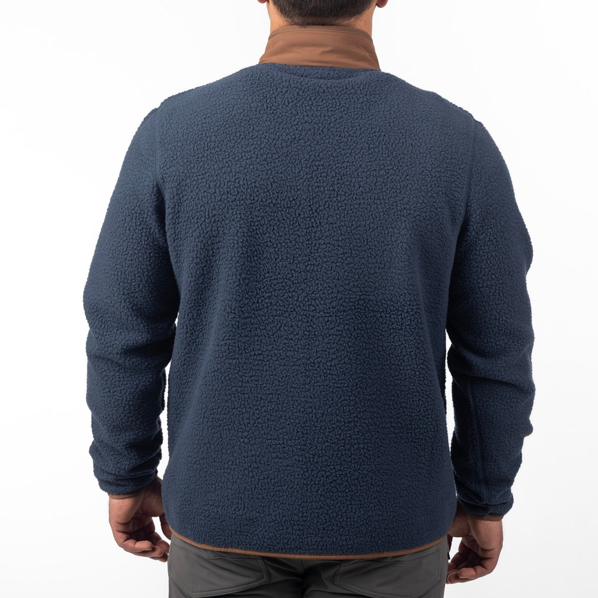 High Pile Jacket - Insignia Blue - Cocoa Brown