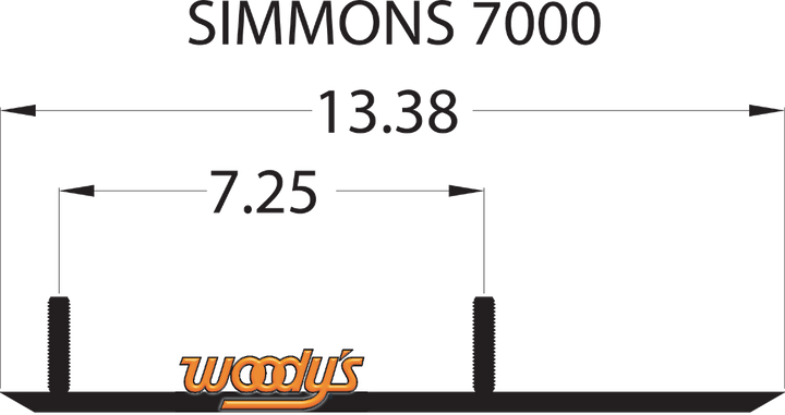 WOODY'S Wear Bar - Trail Blazer IV™ Flat-Top® - 6" - 60° - Simmons Flexi TSM4-7000