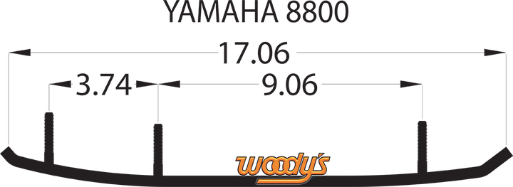 WOODY'S Ace™ Flat-Top® Carbide Runners - 8" - Yamaha AY8-8800