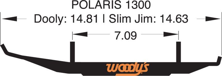 WOODY'S Dooly™ Runners - 4" - 90° - Polaris DP4-1300