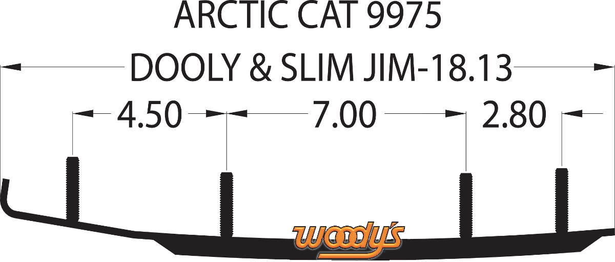 WOODY'S Dooly™ Runners - 6" - 60° - Arctic Cat/Yamaha DA6-9975