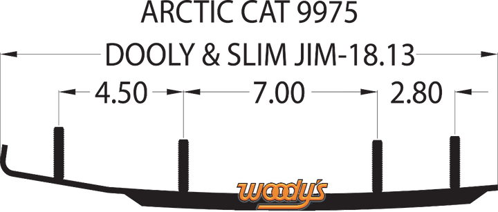 WOODY'S Dooly™ Runners - 6" - 60° - Arctic Cat/Yamaha DA6-9975