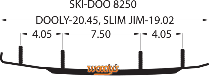 WOODY'S Dooly™ Runners - 6" - 60° - Ski-Doo DS6-8250