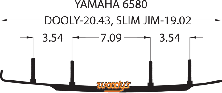 WOODY'S Dooly™ Runners - 6" - 60° - Yamaha DY6-6580